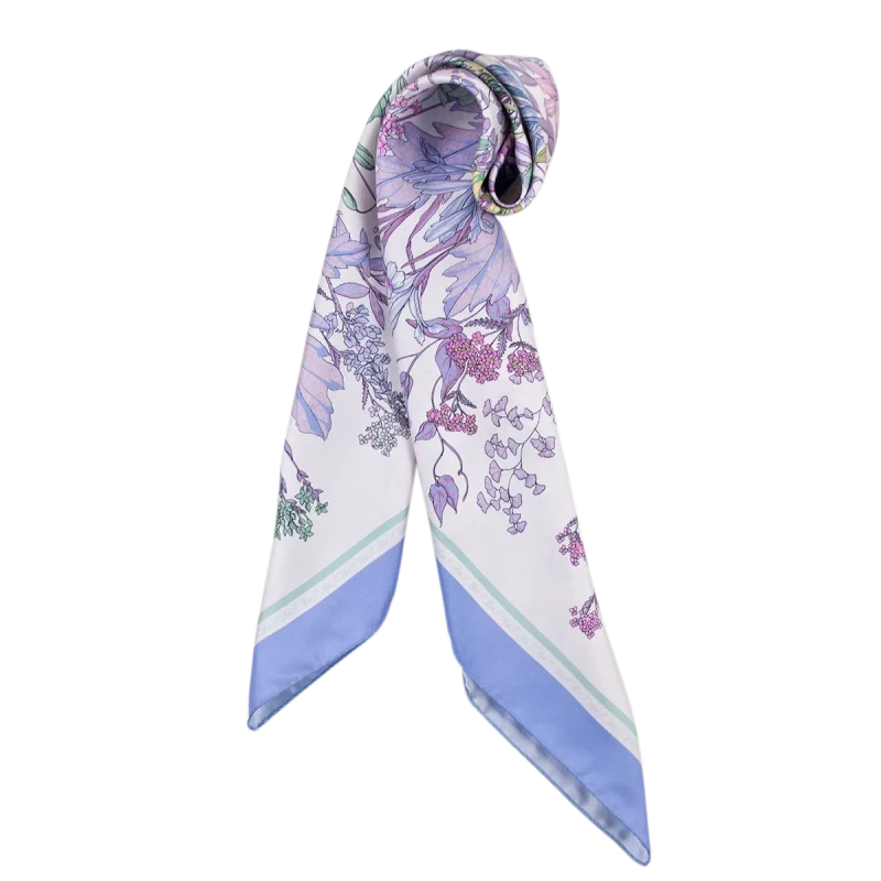 Foulard Donna in Seta Lilla Glicine FIA15 foulard da donna in seta lilla glicine piegato