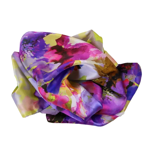 sciarpa acquarello viola arrotolata SAD17D