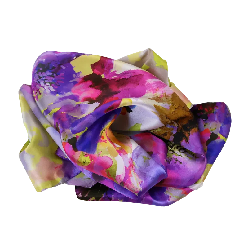 sciarpa acquarello viola arrotolata SAD17D