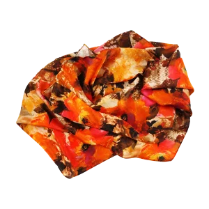 sciarpa seta camelie arancio fucsia cacao avorio