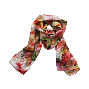 sciarpa annodata bouquet rosso