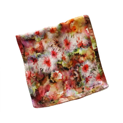 sciarpa bouquet rosso piegata