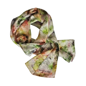 sciarpa bouquet verde oliva annodata