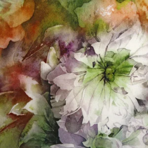 dettaglio fantasia bouquet verde oliva