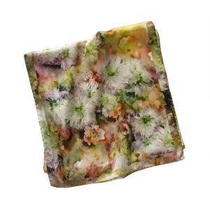 sciarpa piegata bouquet oliva
