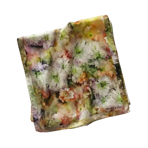 sciarpa piegata bouquet oliva