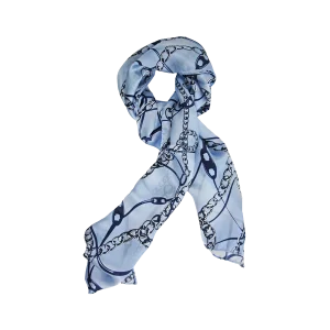 sciarpa annodata catene azzurro blu notte