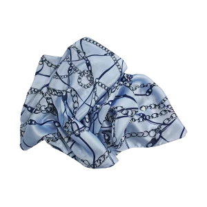 sciarpa catene morbida azzurro blu