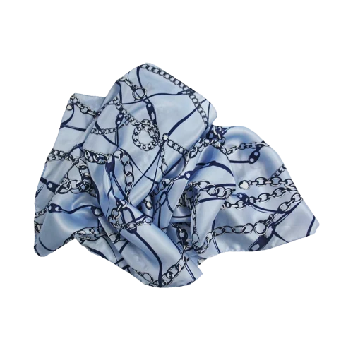 sciarpa catene morbida azzurro blu