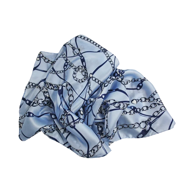 sciarpa catene morbida azzurro blu