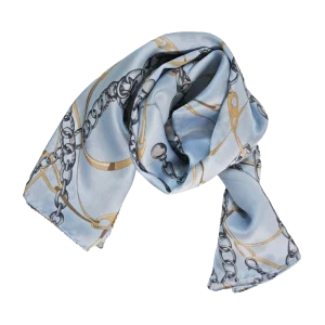 sciarpa collo catene azzurro polvere