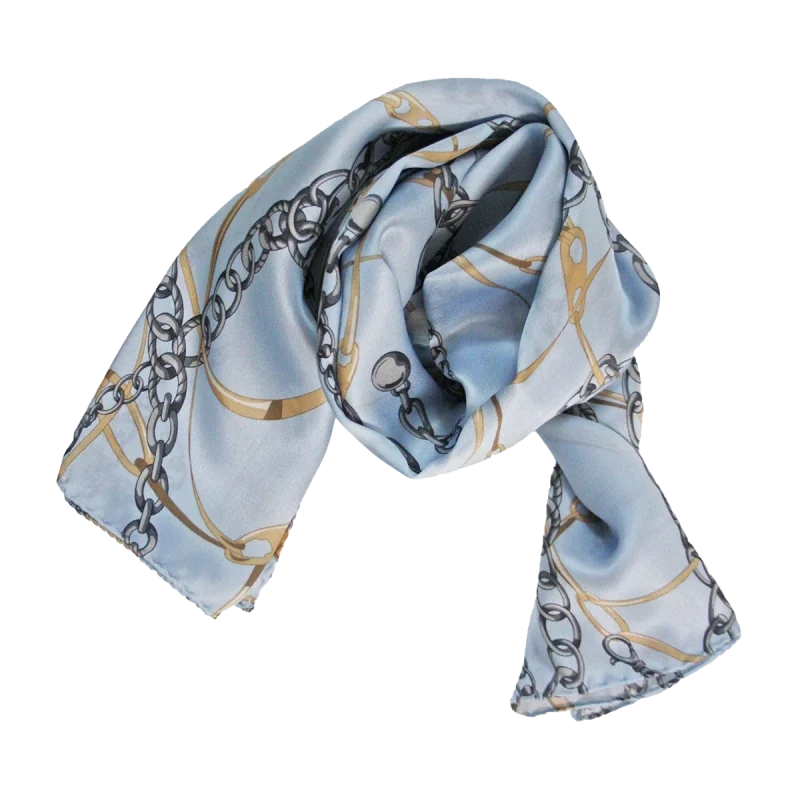 sciarpa collo catene azzurro polvere