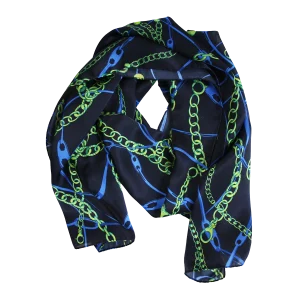 sciarpa collo catene blu notte