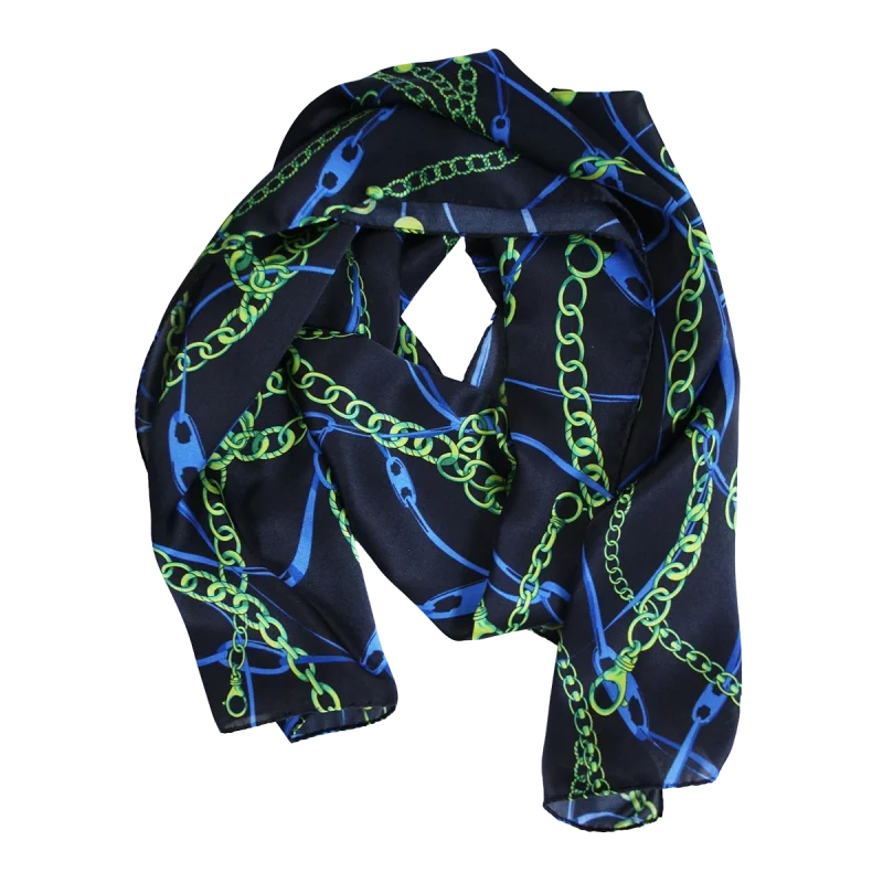 sciarpa collo catene blu notte