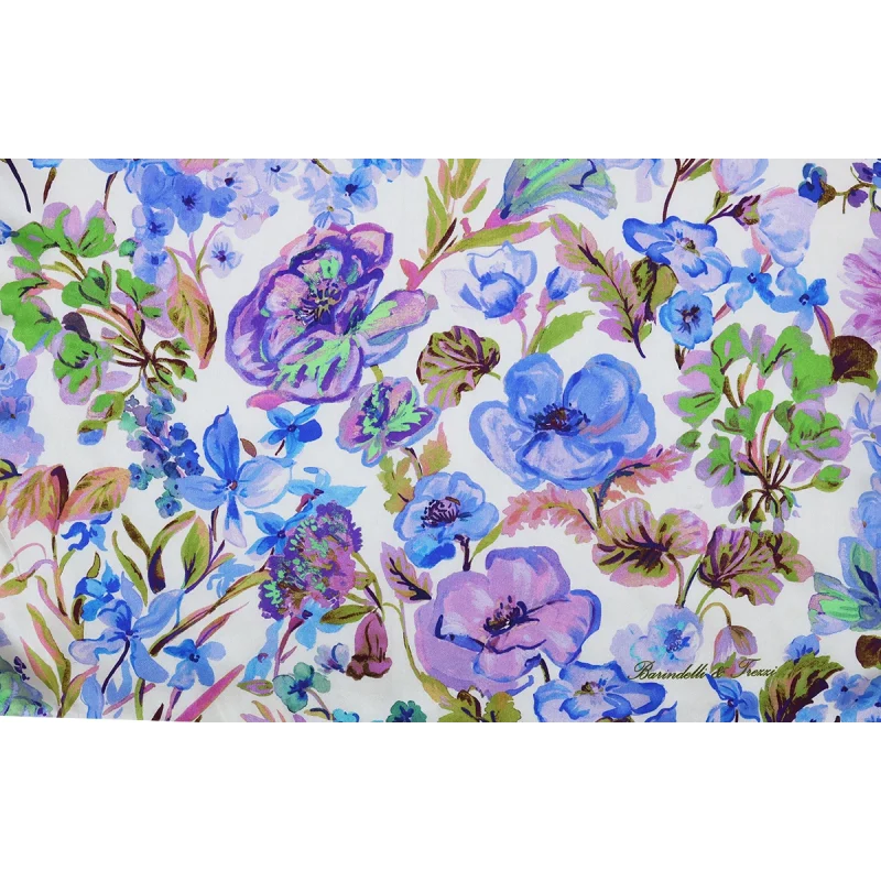 Disegno intero sciarpa fiori campo lilla