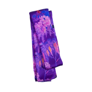 sciarpa disegno glicini viola piegata