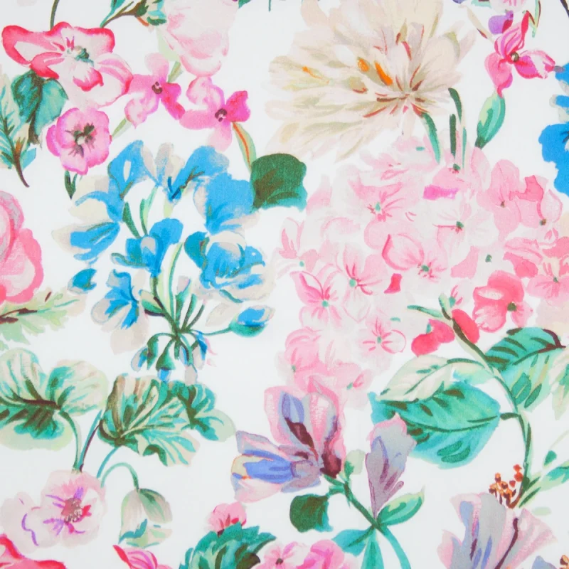 Ingrandimento disegno sciarpa fiori campo rosa