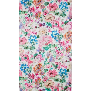 disegno intero sciarpa seta fiori campo rosa