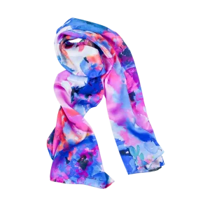 sciarpa machcie blu rosa arrotolata