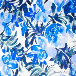 ingrandimento disegno botanico blu bianco